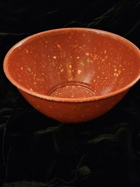 Rachael Ray Red Bowl with Gold Fleck Accents